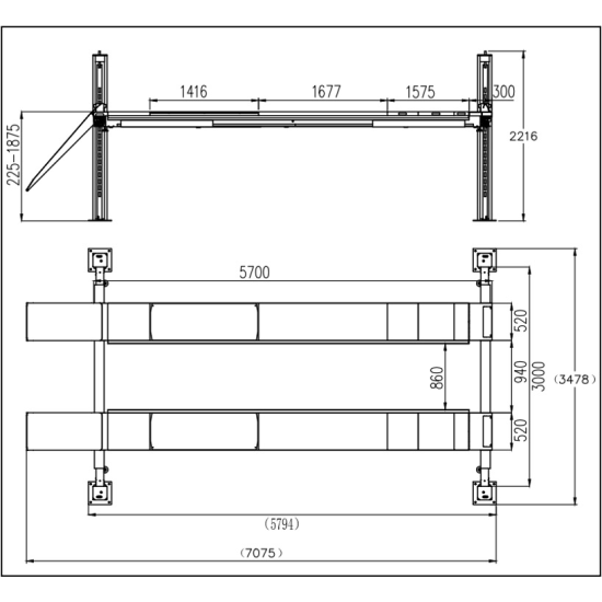 Czterokolumnowy podnośnik Bestlift 455XL